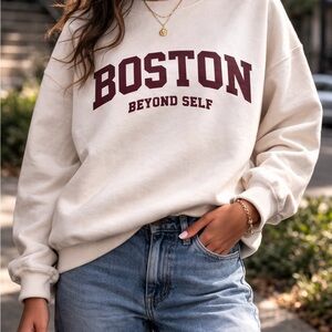 Boston Beyond Self Cream Sweatshirt
